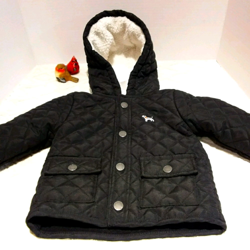 Little Me quilted jacket with sherpa lined…